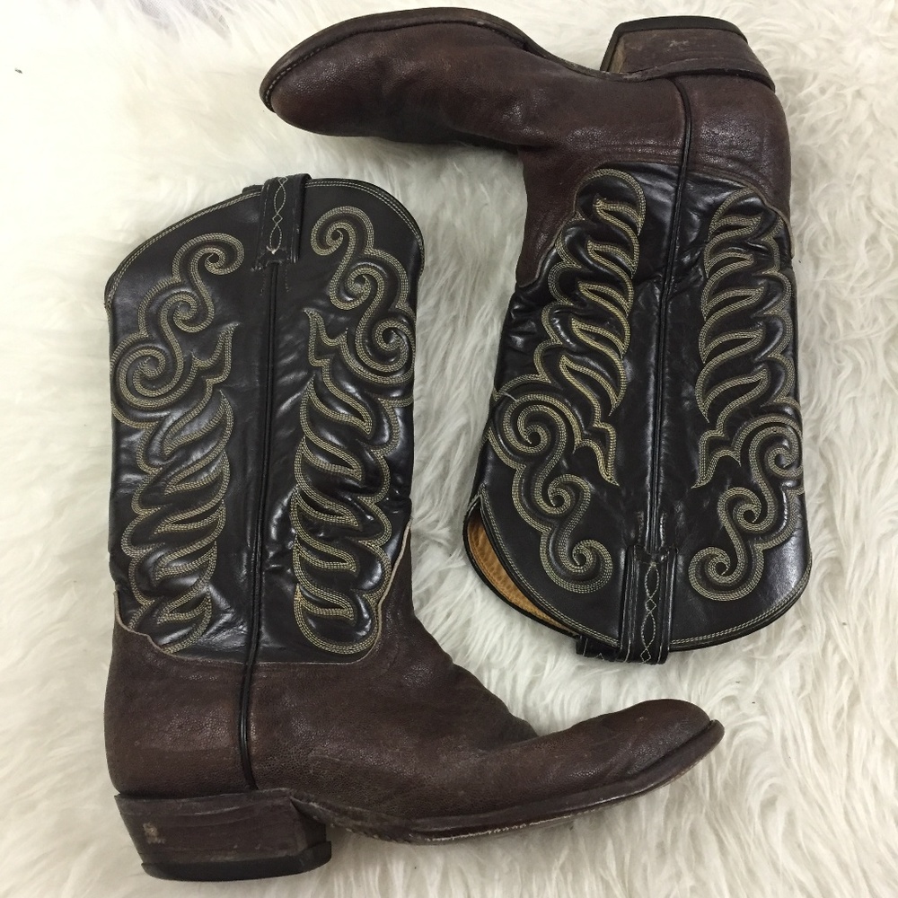 Exotic Tony Lama African Elephant Boots Sz 10.5